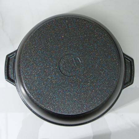 Granit Ultra, 5 l, 5 l, d = 28 cm, glass cover, anti-stick coating, black color, black-3