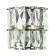 Lamp wall crystal avenue 2xe14 40w, size 25x13.5x24 cm, chromium color
