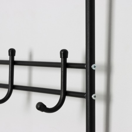 The rack in the hallway "Constant", 69 × 26 × 183 cm, black color-4