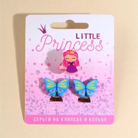 Clips and ring "Littel Princess" 6 x 9 cm-1