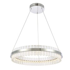 Светильник подвесной St Luce. SL383.113.01. Cherio. 1х44 Вт, LED, 3000K, 3432 Lm, 60х60 см, цвет хром