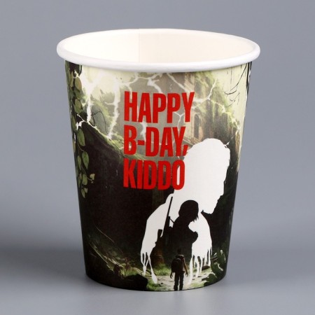 A one -time paper glass "Happy Birthday", a game, 250 ml-1