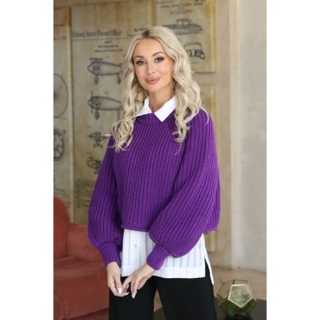 Female jumper, size 42, purple color-6