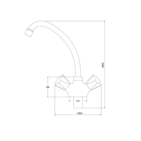 Kitchen mixer "RMS" PL4-271F, two-wound, ABS plastic, white-4