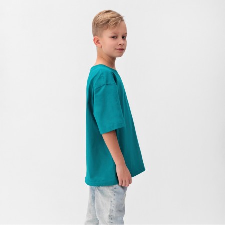 Children's Minaku T -shirt, turquoise color, height 116 cm-3