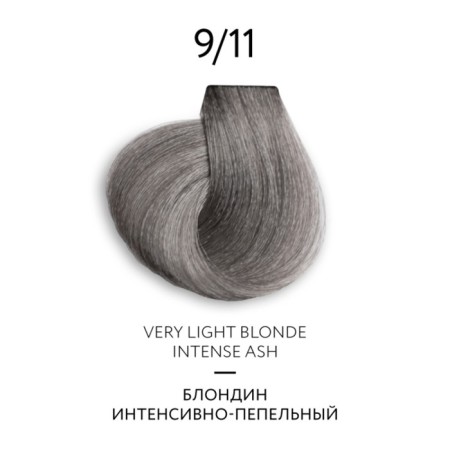 Cream-color hair Permanent Ollin Professional Color Platinum Collection, tone 9/11, 100 ml
