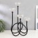 Climber Metal, glass for 4 candles "smoothness" black with gold 36.5x16x15.5 cm