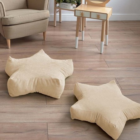 Decorative pillow "Stars", size 65x65x20 cm, cream color-3