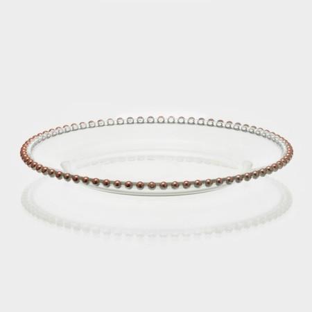 Glass of glass substitution "Orbit", D = 33 cm, color pink gold-1