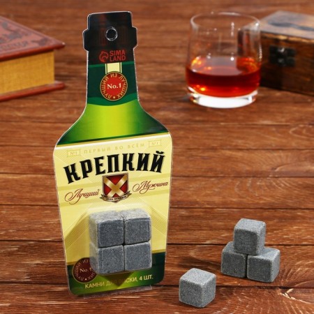 A set of stones for whiskey "Strong", 4 pcs