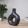 VAZ Coramics Table "Otto" oval, D-4cm, 23x22 cm, black