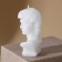 Formal candle "David", white, height 6.5 cm