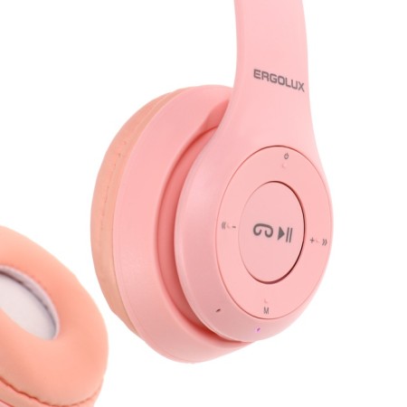 Headphones Ergolux ElX-BTHP02-C14, wireless, invoices, microphone, 250mach, FM, pink-2