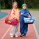 Children's sports bag for lightning girls, external pocket, pink color