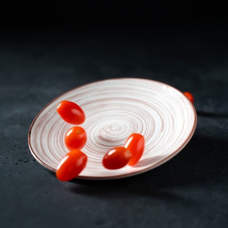 Ceramic dinner “temptation”, d = 22 cm, beige color-8