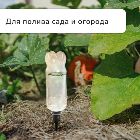 Auto -polyoves for indoor plants for a bottle, adjustable, gray, plastic, height 16 cm, 4 pcs.-2
