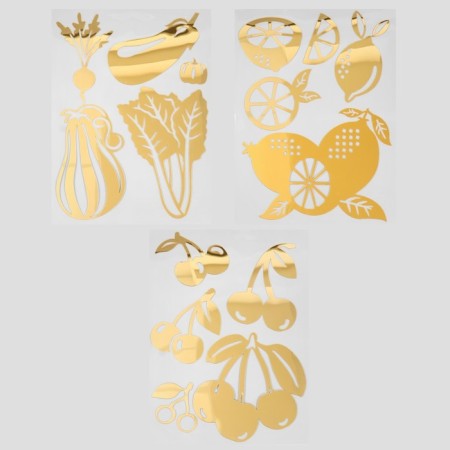 Interior mirror sticker "Fruits and berries" MIX 31.5x41 cm-3