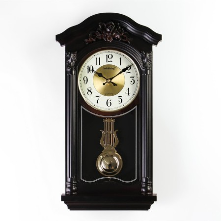 Wall clock, series: pendulum, "azalea", smooth move, d-16 cm, 3 aa