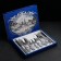 Set of cutlery "Troika", 24 items, decorative box, silver color