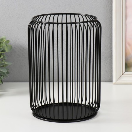 Summary metal per 1 candle up to 13 cm "Cage" black 16.5x16.5x22 cm-1