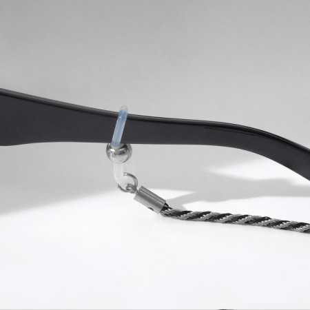Chain for glasses "Aesthetics" No. 32, black-silver color, 70 cm-3