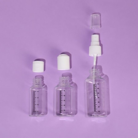Storage set, 3 items, with a division scale, white/transparent color-6