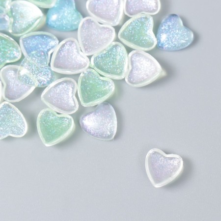 Decor for creativity Plastic "Hearts in Blue Tones" N-r 40 pcs.-2