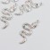 Decor for creativity metal, rhinestones "Snake with gems" silver 0.4x1.7x4.2 cm