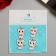 Decor for creativity metal, enamel "White kitten with red bow" gold 2.3x1.9 cm