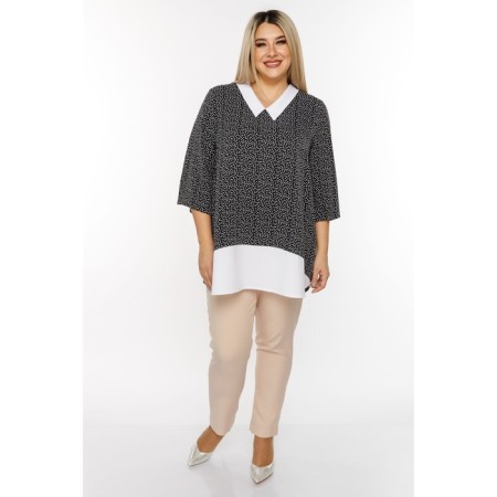 Female tunic, size 70, black and white color-2