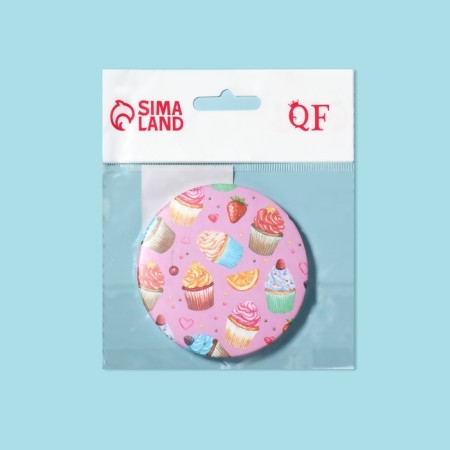Folding mirror "Sweets", D 7.5 cm, MIX drawing-6
