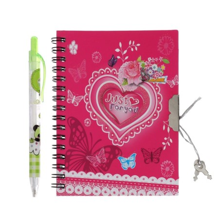 Notebook in a gift box, on a lock, A6, 50 sheets, line "Flowers", mix-1