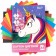 Cardboard color, A4, 8 sheets, 8 colors, non -unilateral, in a folder, 220 g/m², Minnie Mouse and unicorn