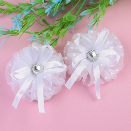 Hair bow, 2 pieces 7.5 cm