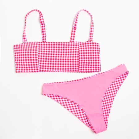 Swimsuit female separate minku pink color, size 48-12