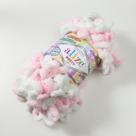 Yarn "Puffy Color" 100 % micropoliester 9m/100g (6052)-1
