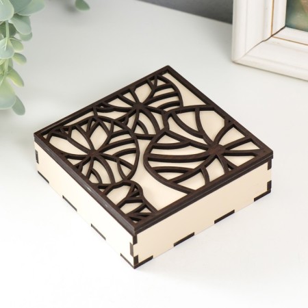 Casket "Patterns" 10x10x3 cm
