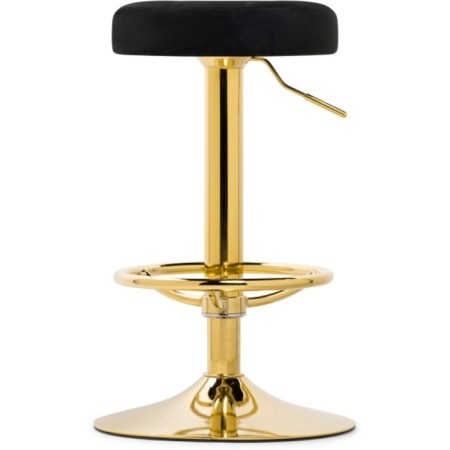 Barrier stool Marun metal/velor, gold/black 39x39x63 cm-1