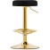 Barrier stool Marun metal/velor, gold/black 39x39x63 cm