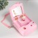 MODE MODE MUSE CHANTLE with a mirror "Big with a bear" Pink 5.3x12.5x14.5 cm