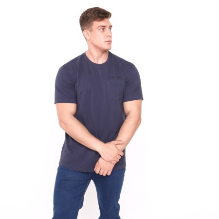 Male T-shirt, dark blue color, size 56-1