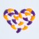 Puppy claws "Duet Antitsarapas" (20 pcs), size S, orange-violet
