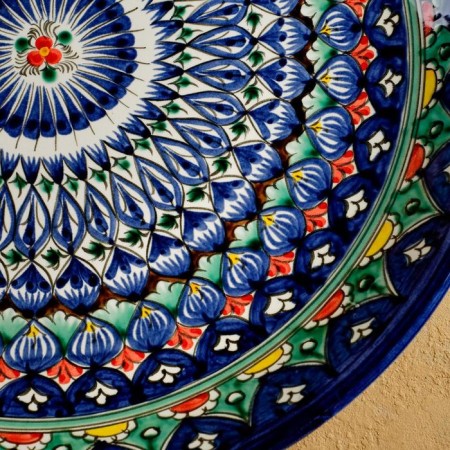 Largan Rishtan ceramics "Patterns", 37 cm, Blue Mix-2