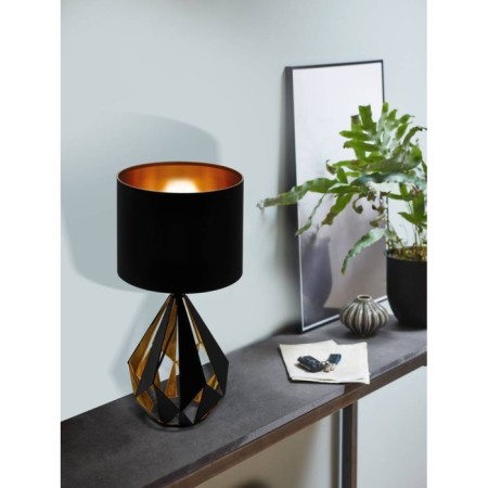 CARLTON 5, 1x60W E27 table lamp, antique copper color, black-1