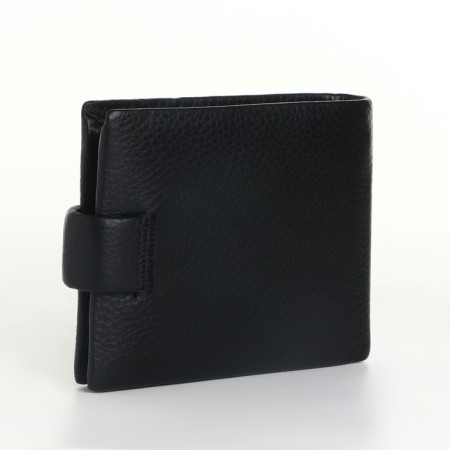 Male purse on the button, black color-1