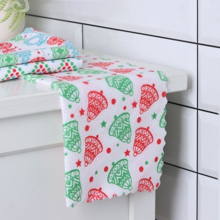 A set of napkins for cleaning the shares, 220 g, 3 pcs, 30 × 30 cm, microfiber-4