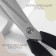 Clothing scissors, mowed blade, 9.5 ", 24 cm, black color