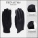 Gloves are female, dimensionless, without insulation, black color