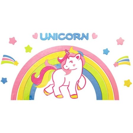 Interior stickers "unicorn", children's decor on the wall, panel 120 x 58 cm-1