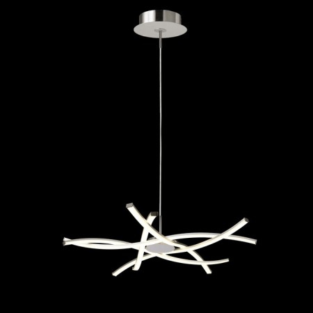 Suspended chandelier Mantra Aire, Led, 3700lm, 3000k, 350 mm, silver color-1